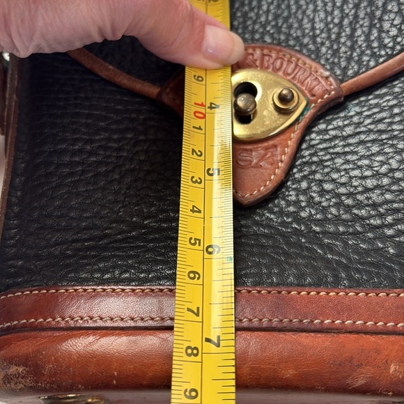 Vintage Dooney & Bourke black leather brown strap and accent mini crossbody - Picture 14 of 16